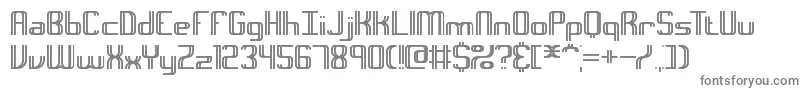 フォントIntersectBrk – 白い背景に灰色の文字