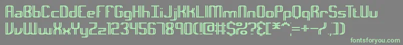 Czcionka IntersectBrk – zielone czcionki na szarym tle