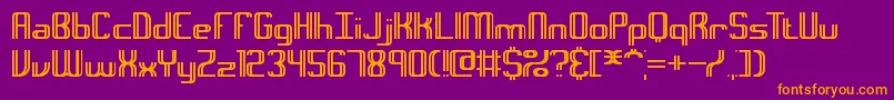 IntersectBrk Font – Orange Fonts on Purple Background