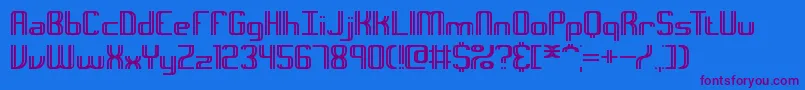IntersectBrk Font – Purple Fonts on Blue Background