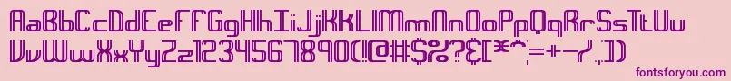 IntersectBrk Font – Purple Fonts on Pink Background