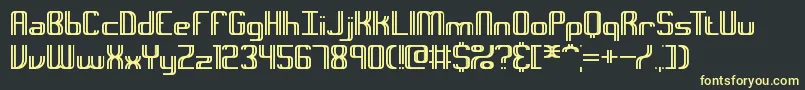IntersectBrk Font – Yellow Fonts on Black Background