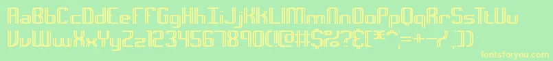 More about IntersectBrk Font IntersectBrk Font – Yellow Fonts on Green Background