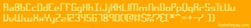 IntersectBrk Font – Yellow Fonts on Orange Background
