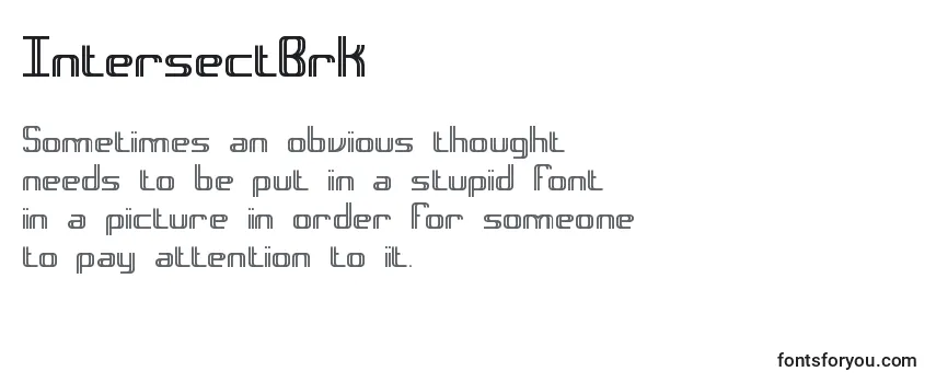 IntersectBrk Font