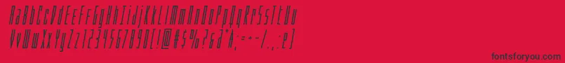 フォントPhantaconboldital – 赤い背景に黒い文字