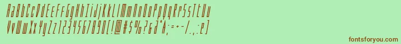 Phantaconboldital Font – Brown Fonts on Green Background