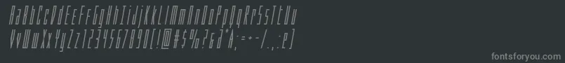 フォントPhantaconboldital – 黒い背景に灰色の文字