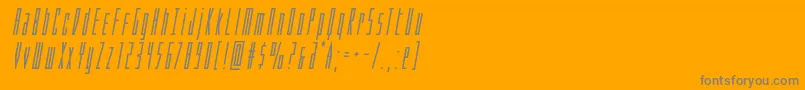 Phantaconboldital Font – Gray Fonts on Orange Background