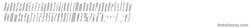 Phantaconboldital-fontti – harmaat kirjasimet valkoisella taustalla