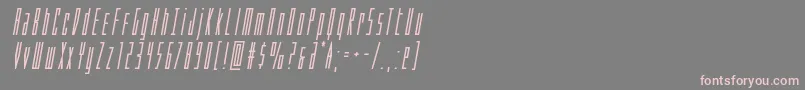 Phantaconboldital-Schriftart – Rosa Schriften auf grauem Hintergrund