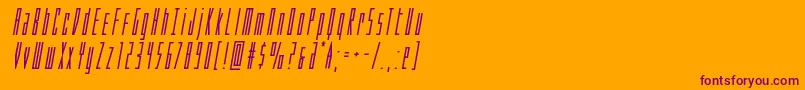 Phantaconboldital-Schriftart – Violette Schriften auf orangefarbenem Hintergrund