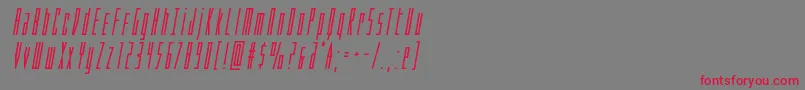 フォントPhantaconboldital – 赤い文字の灰色の背景