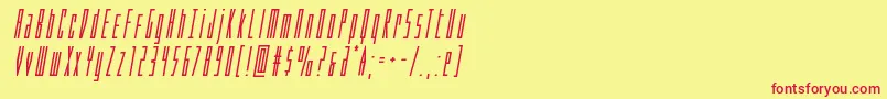 Phantaconboldital Font – Red Fonts on Yellow Background