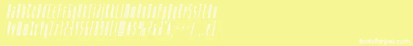 Phantaconboldital Font – White Fonts on Yellow Background