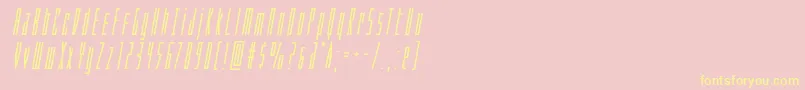 Phantaconboldital Font – Yellow Fonts on Pink Background