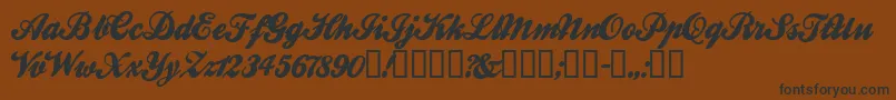 BallparkWeiner Font – Black Fonts on Brown Background