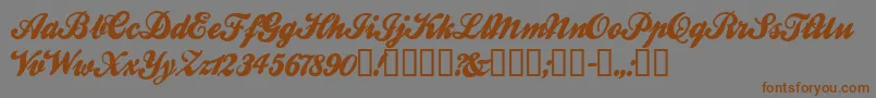 BallparkWeiner Font – Brown Fonts on Gray Background