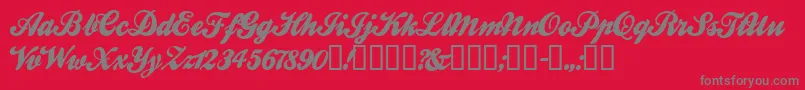 BallparkWeiner Font – Gray Fonts on Red Background