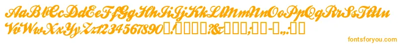 BallparkWeiner Font – Orange Fonts on White Background