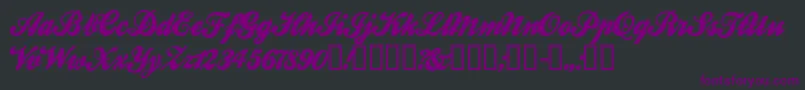 BallparkWeiner Font – Purple Fonts on Black Background