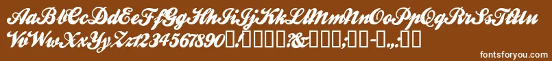 BallparkWeiner Font – White Fonts on Brown Background