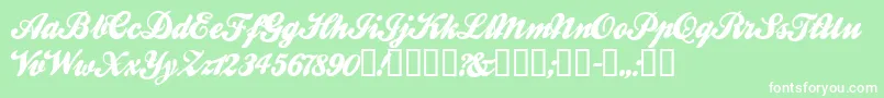 BallparkWeiner Font – White Fonts on Green Background