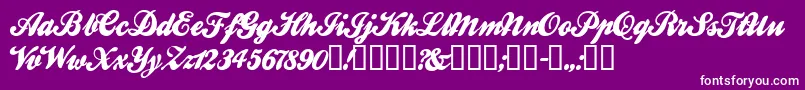 BallparkWeiner Font – White Fonts on Purple Background