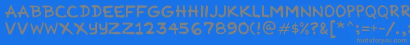 Cartnist Font – Gray Fonts on Blue Background