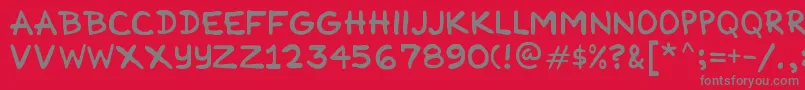 フォントCartnist – 赤い背景に灰色の文字