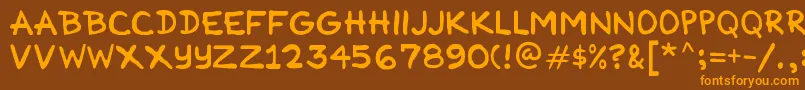 Cartnist-fontti – oranssit fontit ruskealla taustalla