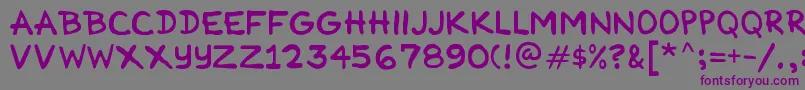 Fonte Cartnist – fontes roxas em um fundo cinza