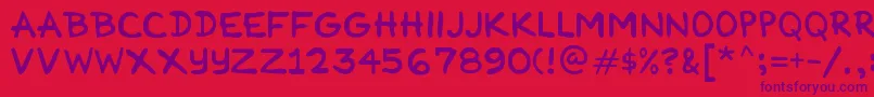 Cartnist Font – Purple Fonts on Red Background