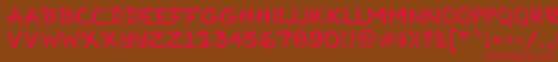 Cartnist Font – Red Fonts on Brown Background