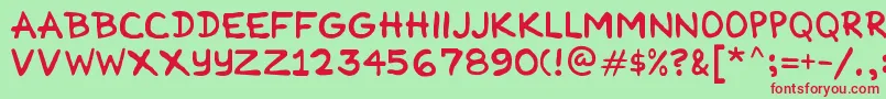 Cartnist Font – Red Fonts on Green Background