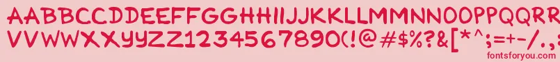 Cartnist Font – Red Fonts on Pink Background