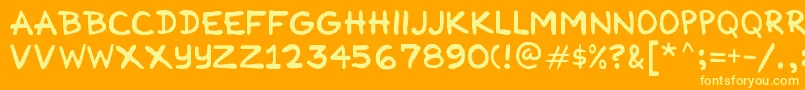 En savoir plus sur la police Cartnist Police Cartnist – polices jaunes sur fond orange