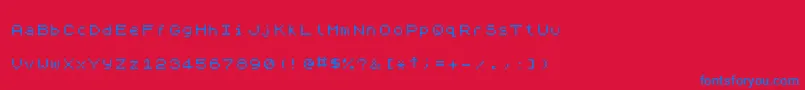 ZxSpectrum7フォントについての詳細 フォントZxSpectrum7 – 赤い背景に青い文字