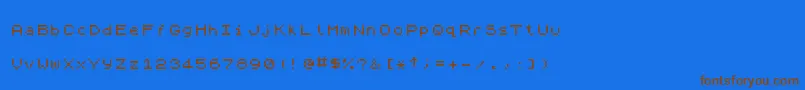 ZxSpectrum7 Font – Brown Fonts on Blue Background
