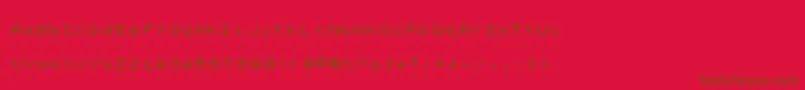 ZxSpectrum7 Font – Brown Fonts on Red Background
