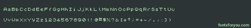 ZxSpectrum7フォントについての詳細 フォントZxSpectrum7 – 黒い背景に緑の文字