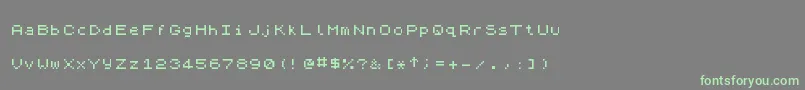 Czcionka ZxSpectrum7 – zielone czcionki na szarym tle