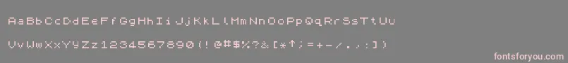 ZxSpectrum7 Font – Pink Fonts on Gray Background