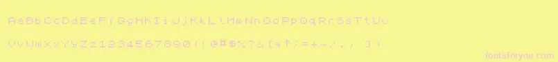 ZxSpectrum7 Font – Pink Fonts on Yellow Background