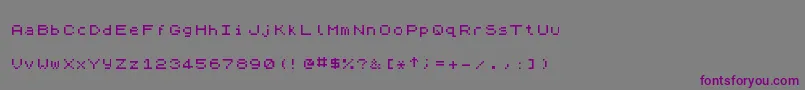 fuente ZxSpectrum7 – Fuentes Moradas Sobre Fondo Gris