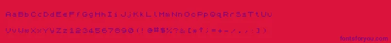 ZxSpectrum7 Font – Purple Fonts on Red Background