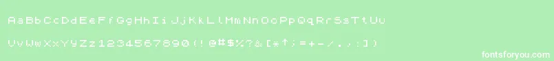 ZxSpectrum7 Font – White Fonts on Green Background