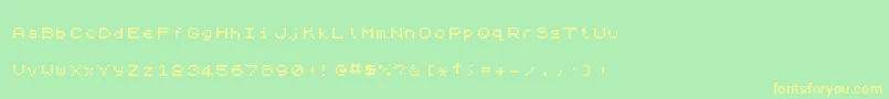 ZxSpectrum7 Font – Yellow Fonts on Green Background