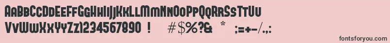 Forque Font – Black Fonts on Pink Background