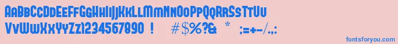 Forque Font – Blue Fonts on Pink Background